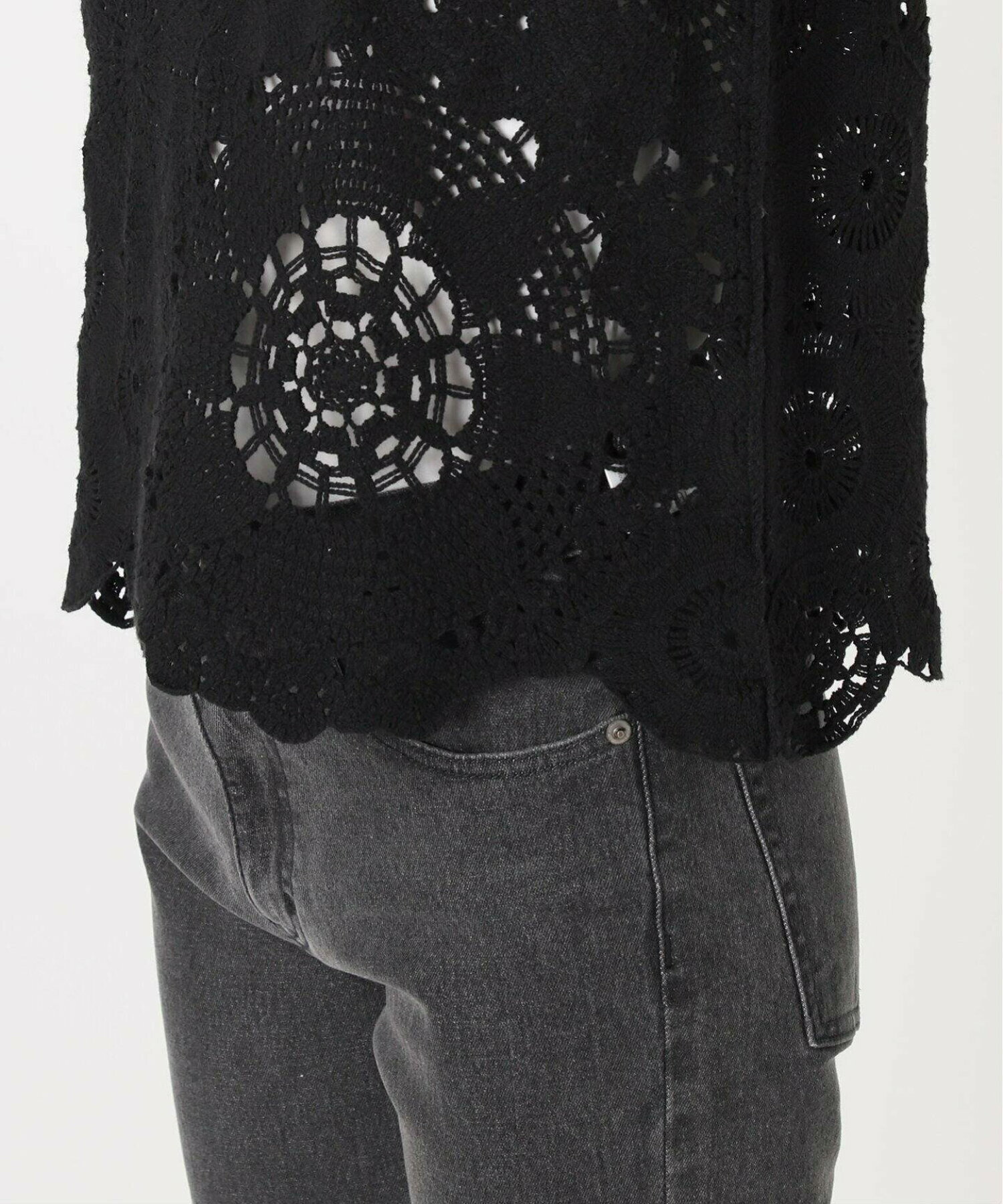 JOURNAL STANDARD relume エンブロイダリークロシェノースリーブ