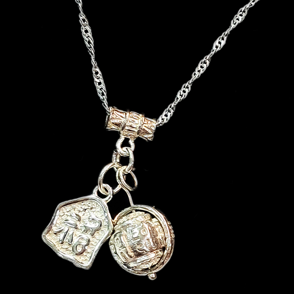 六字真言轉運珠+福袋925銀項鍊【十方】150319