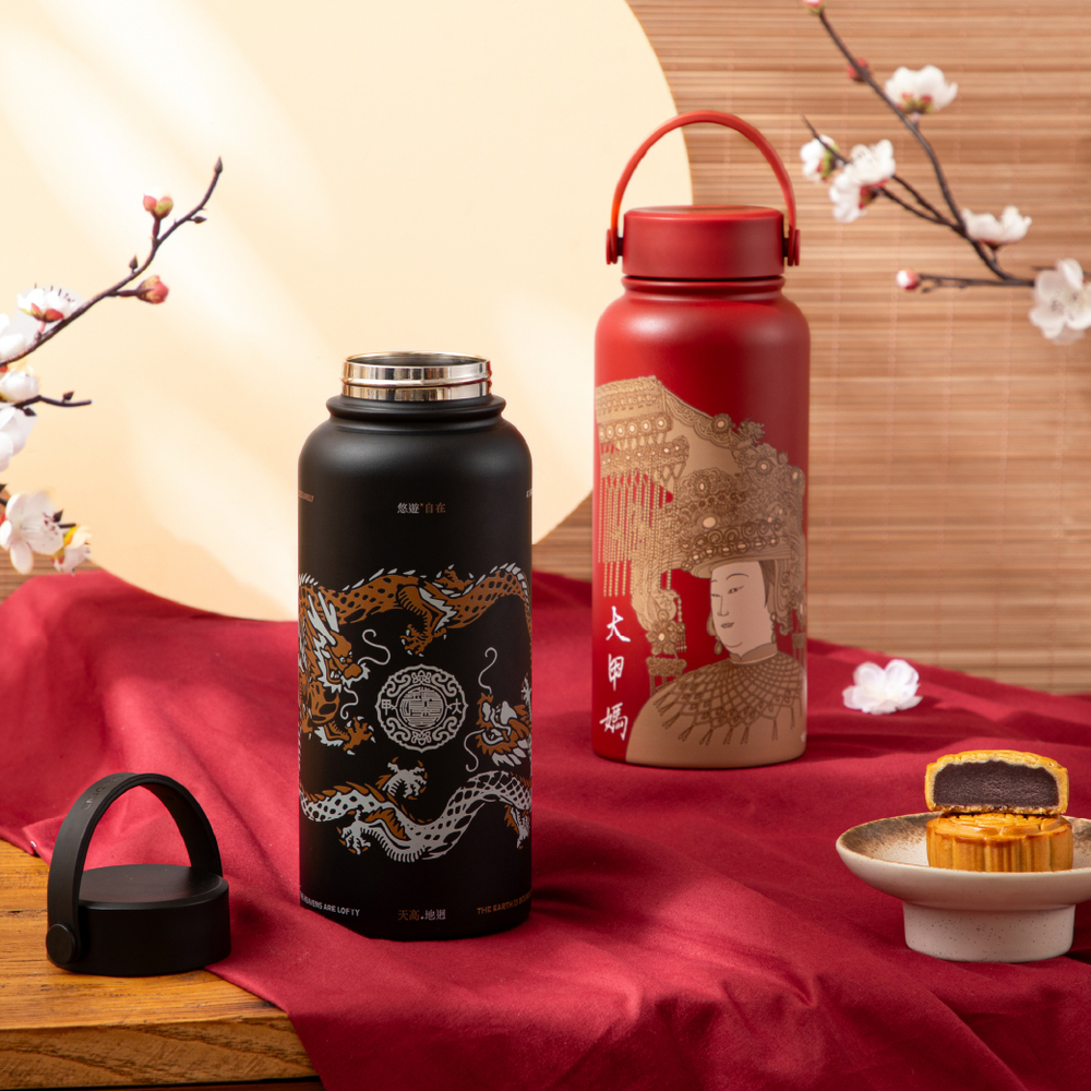 【良杯製所】大甲鎮瀾宮系列品味生活保溫瓶-媽祖款/游龍款