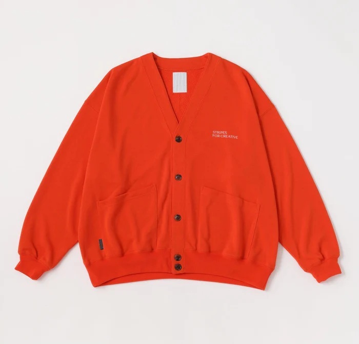S.F.C (Stripes For Creative) 2025 S/S SWEAT CARDIGAN (SFCSS25CS03) - ORANGE PRE ORDER ITEM (預訂中)
