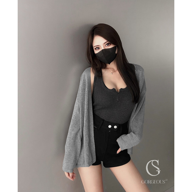 G9580 現貨「 針織罩衫外套」