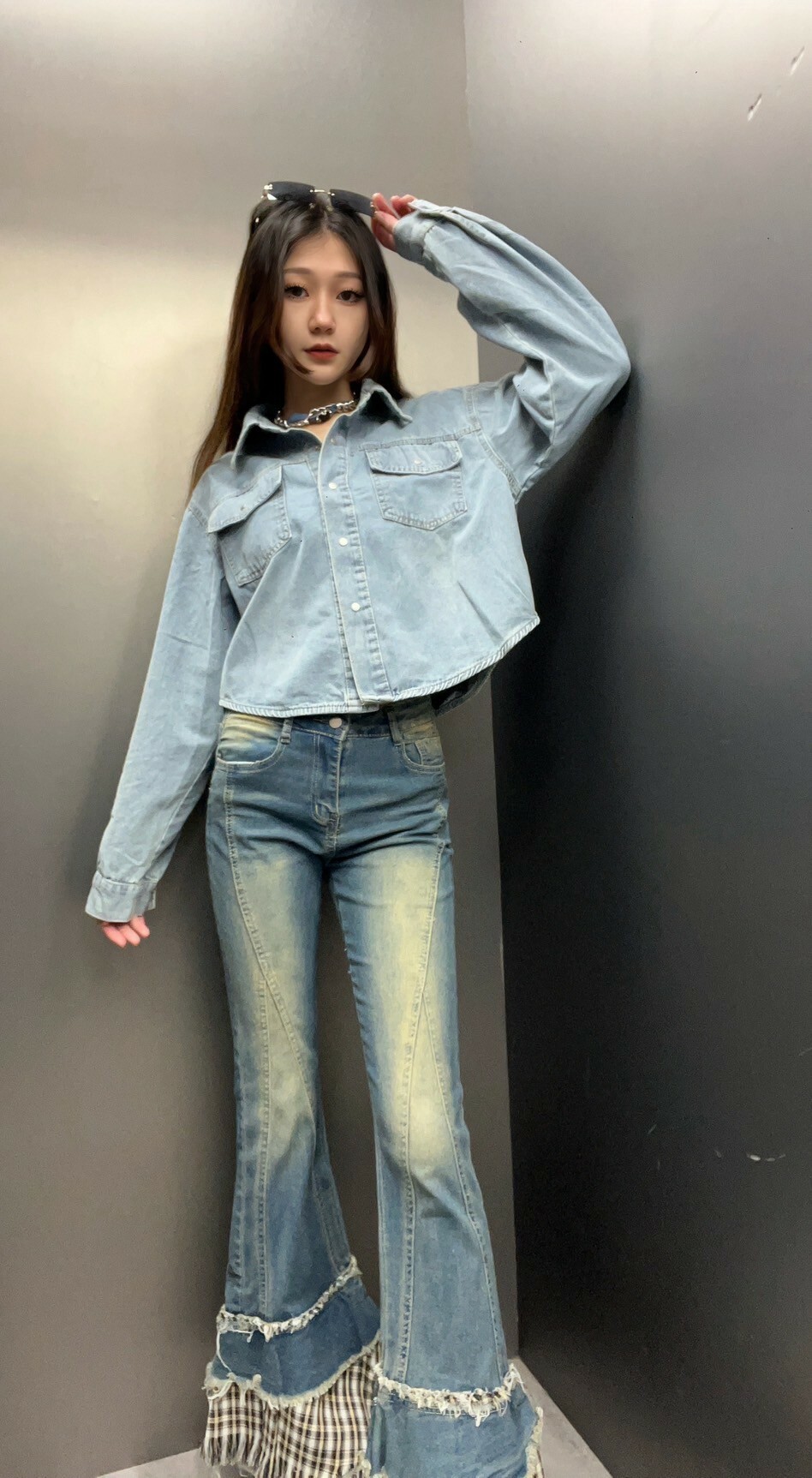 洗水短款牛仔外套