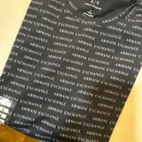 [S] ARMANI EXCHANGE CHARCOAL ALLOVER LOGO PRINT T-SHIRT, 7VZTFC-ZJH4Z-8560 (SAX290)
