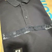 [S] ARMANI EXCHANGE NAVY LOGO TAPE FRONT POLO SHIRT, 7VZFGA-ZJ81Z-1510 (SAX295)