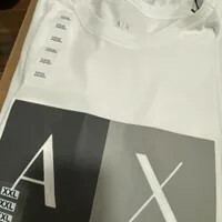 [S] ARMANI EXCHANGE WHITE LOGO A/X SHORT SLEEVE T-SHIRT, 7VZTCC-ZJ2MZ-1100 (SAX302)