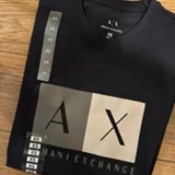 [S] ARMANI EXCHANGE NAVY LOGO A/X SHORT SLEEVE T-SHIRT, 7VZTCC-ZJ2MZ-1510 (SAX334)