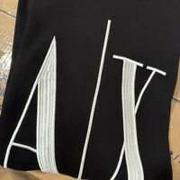 [S] ARMANI EXCHANGE BLACK STRETCH FABRIC BIG LOGO SWEATSHIRT, 8NZMPA-ZJ1ZZ-1200 (SAX340)