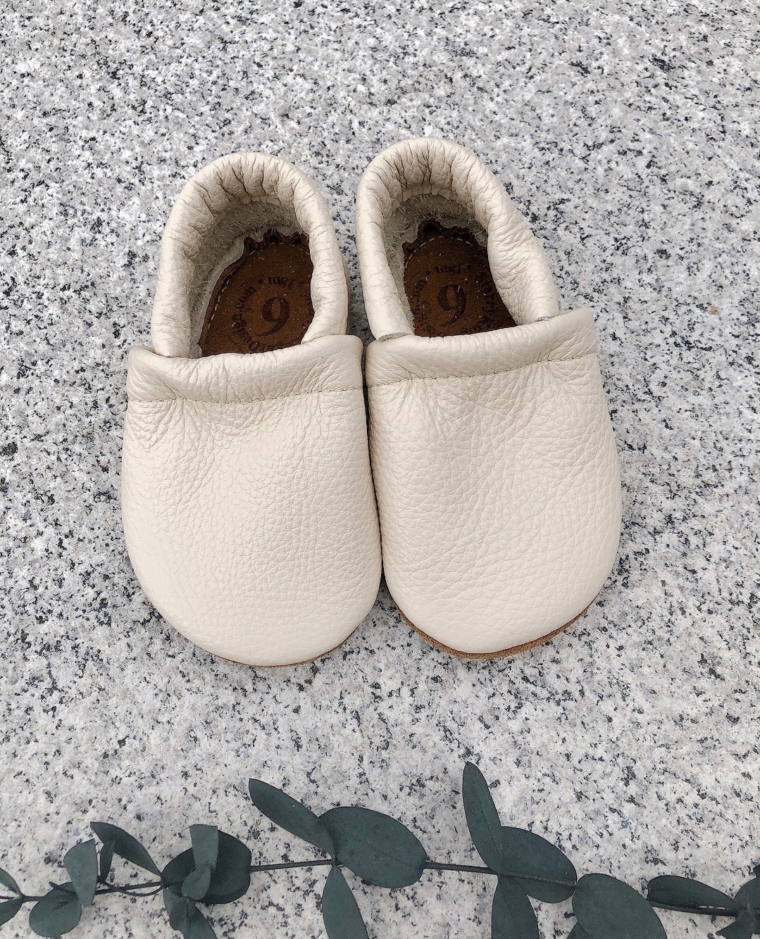 美國Starry Knight Design 真皮學步鞋 - Cream