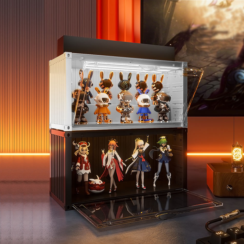 【AOTTO】貨櫃造型磁吸盲盒桌上收納箱(AL-606)