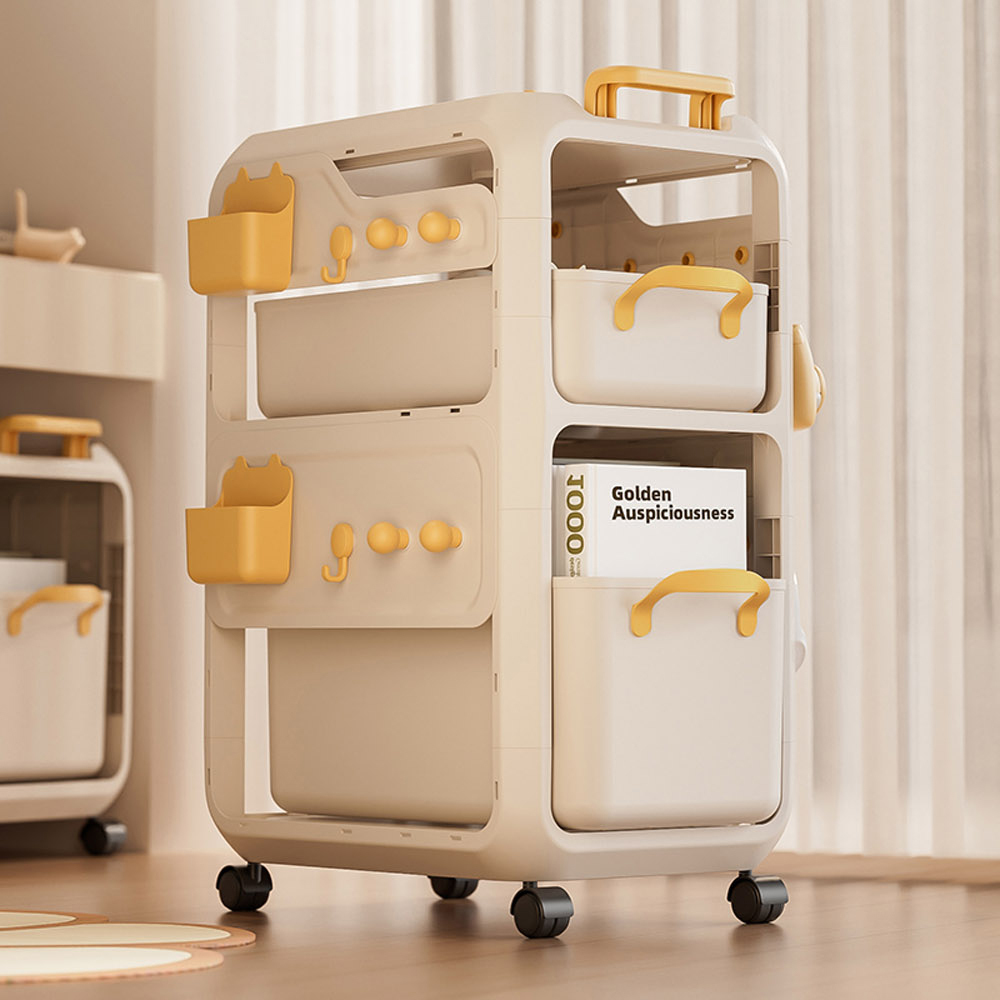 【AOTTO】多功能抽屜式三層收納置物推車(AS-206)