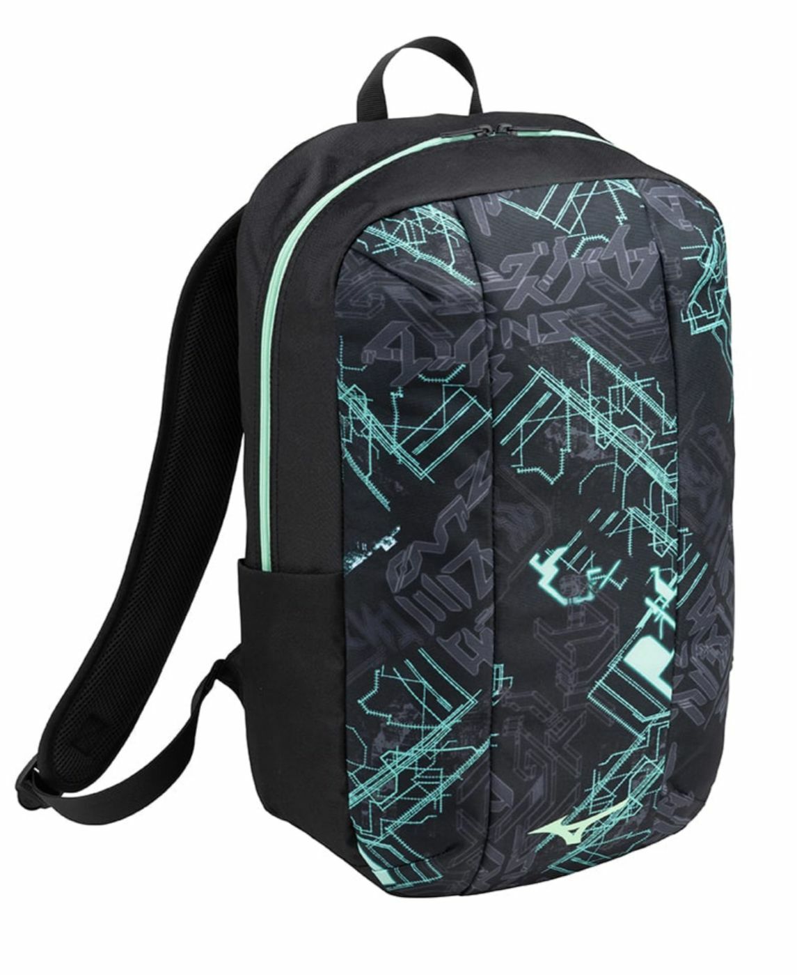 MIZUNO GB BACKPACK WASO 25L 運動書包 黑綠色