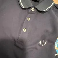[S] ARMANI EXCHANGE NAVY SMALL LOGO A/X POLO SHIRT, 7VZFLE-ZJM5Z-1510 (SAX329)