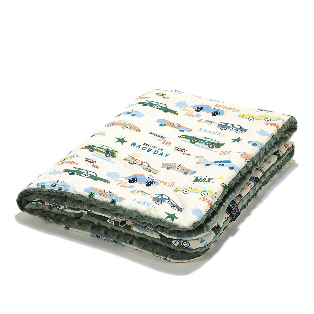 La Millou波蘭 暖膚豆豆毯｜賽車總動員｜抹茶鮮牛奶