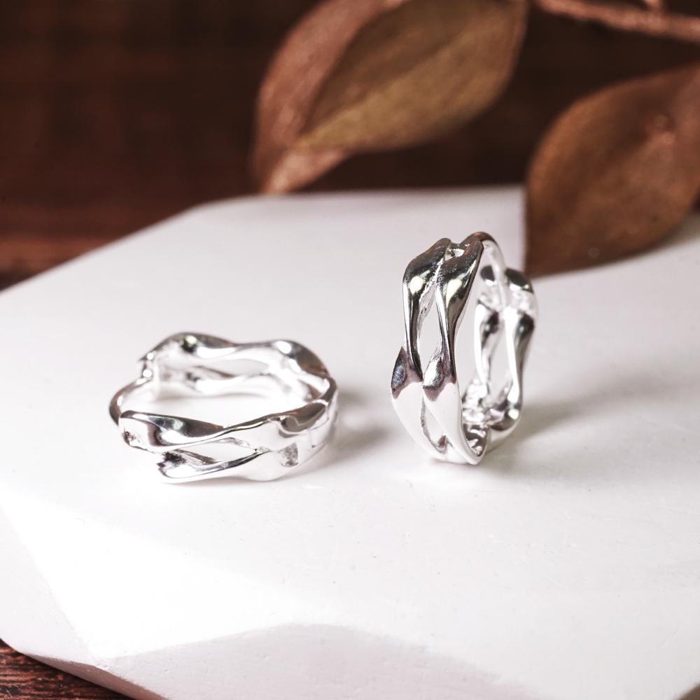 純銀 飛揚彩帶 易扣耳環 925純銀耳環 女生耳環