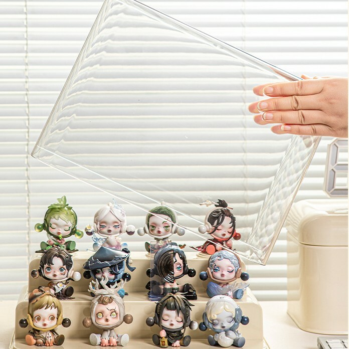 《5828》 公仔奶油色防塵三層防塵收納