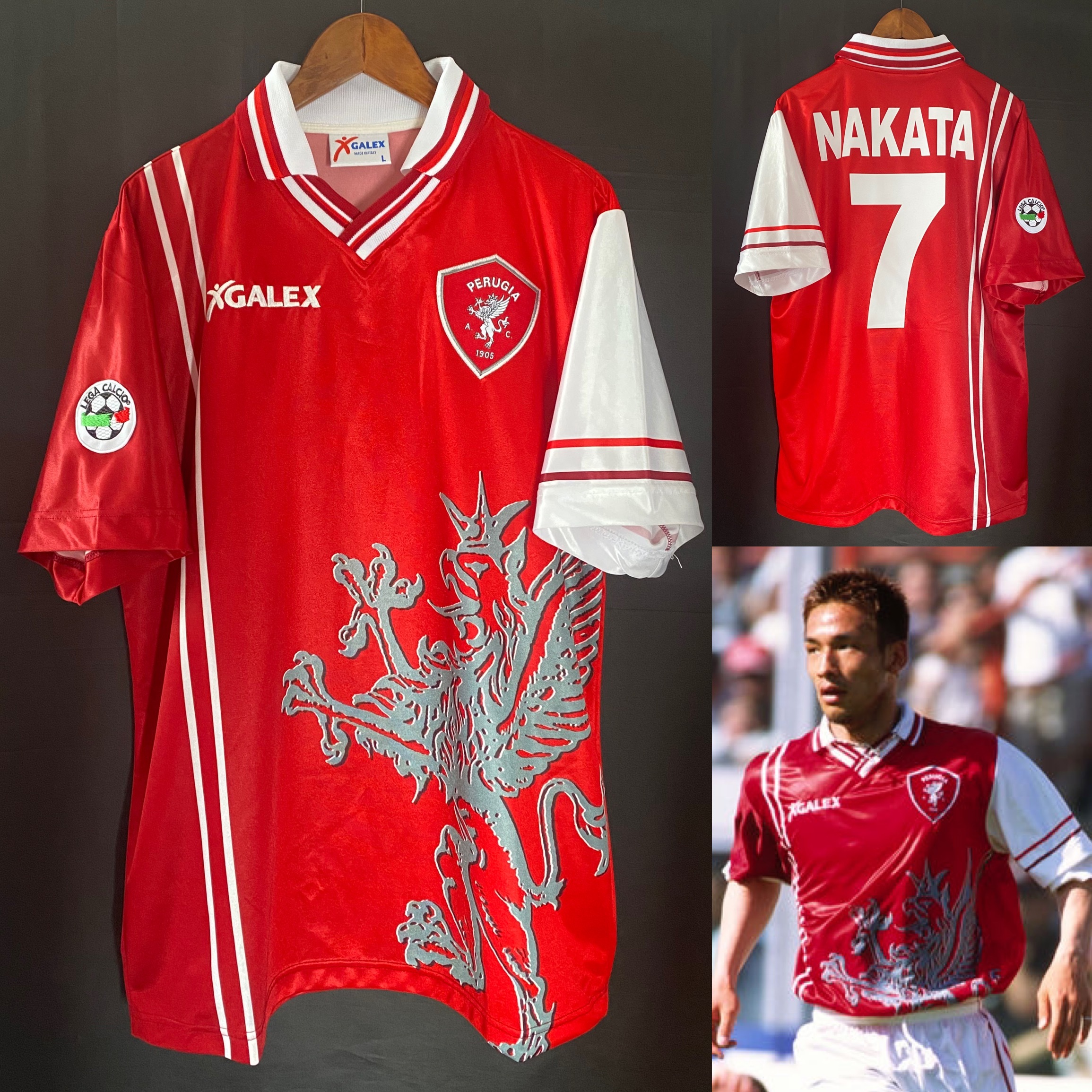 Perugia 1997-1999 Galex Home Shirt #7 NAKATA
