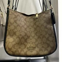[S] COACH IM/KHAKI/BLACK CU959 ELLIE FILE BAG IN SIGNATURE CANVAS, 196395421053 (SCO1157)