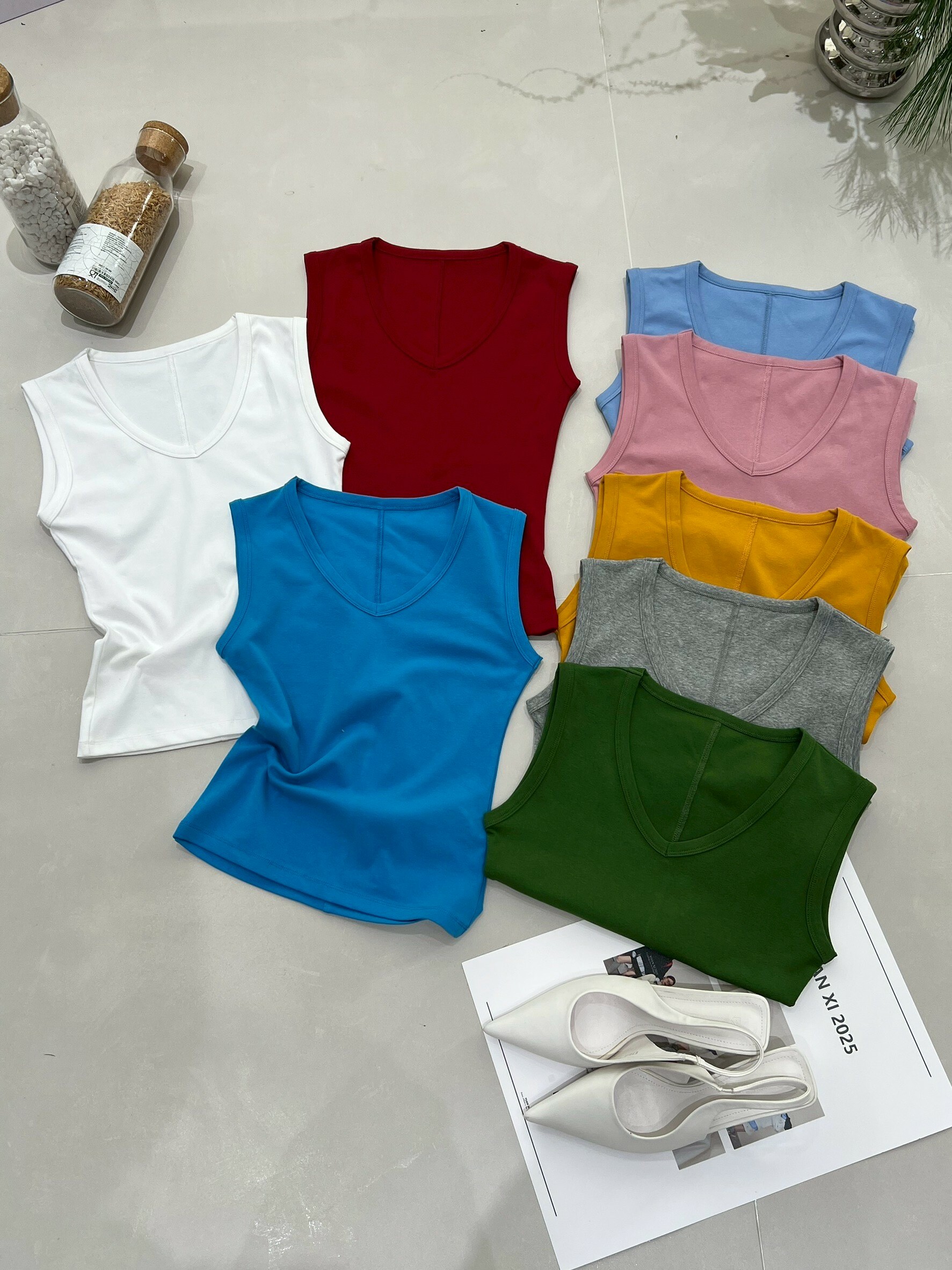 v領挺版純棉背心