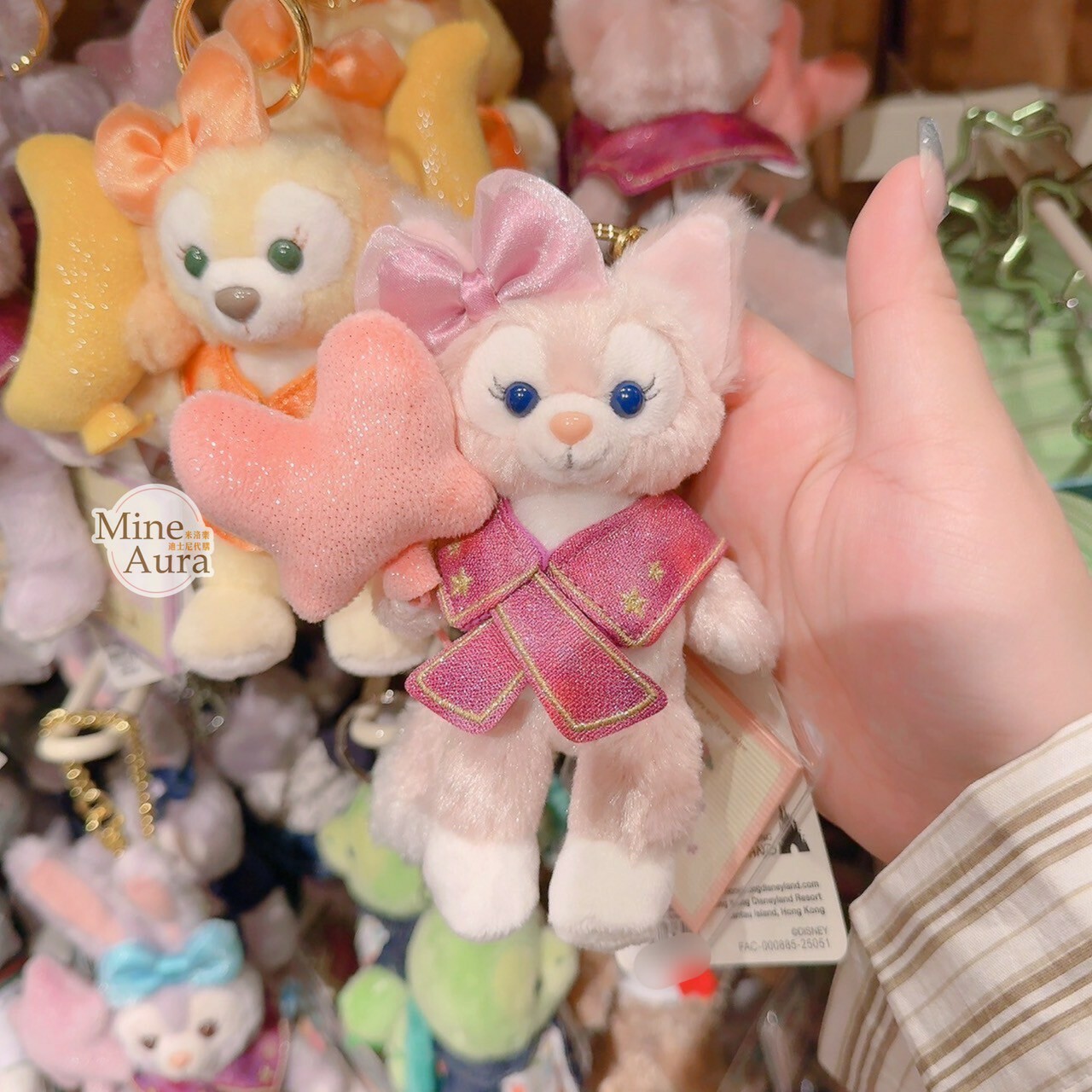 慶典氣球系列 玲娜貝兒 Lina bell 絨毛 吊飾 鑰匙圈 (可客製專屬刺繡字母) -香港迪士尼樂園