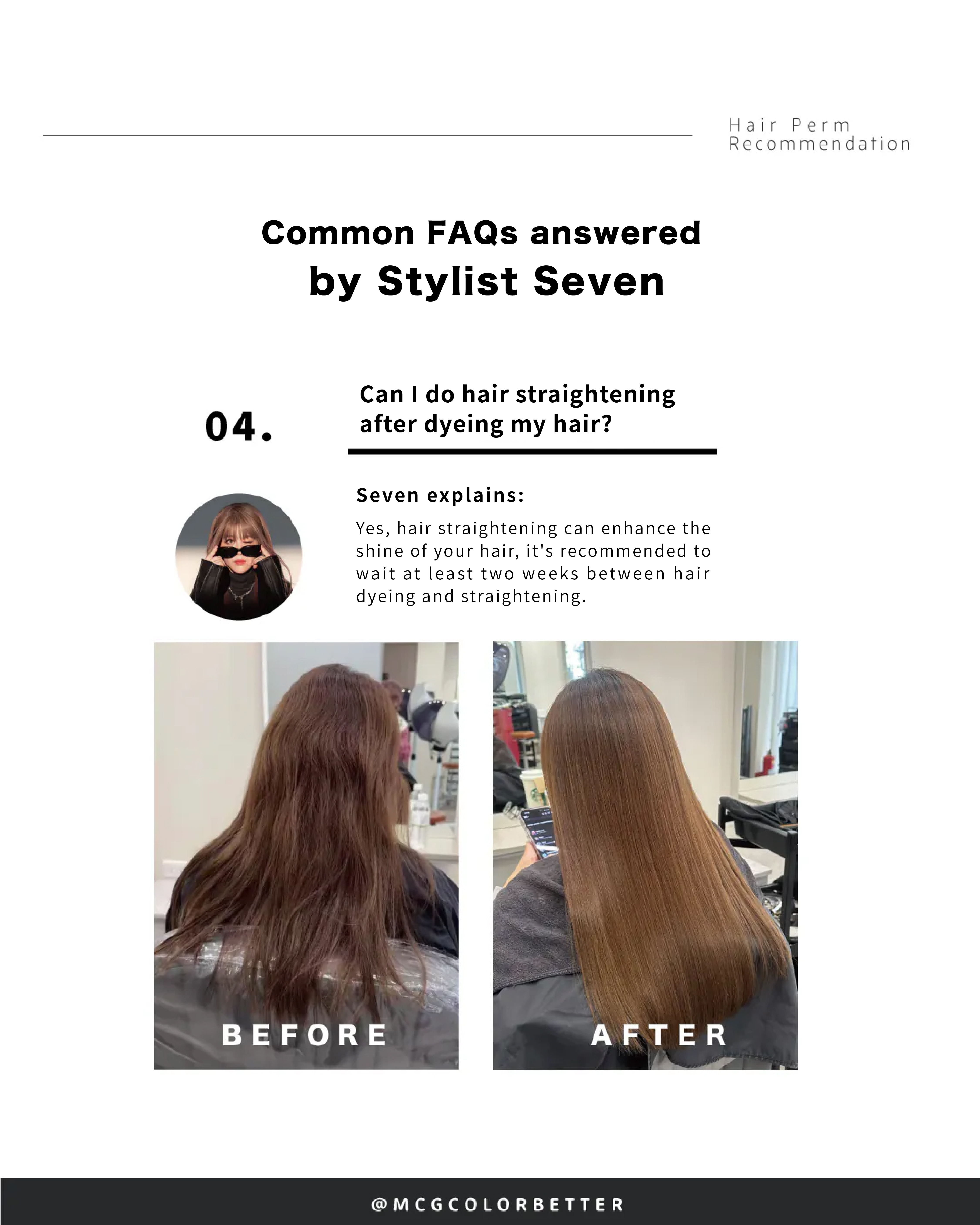 Can I do hair straightening after dyeing my hair?