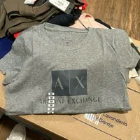 [S] ARMANI EXCHANGE GREY LOGO T-SHIRT IN COTTON JERSEY, 7VYTGE-YJG3Z-3930 (SAX331)