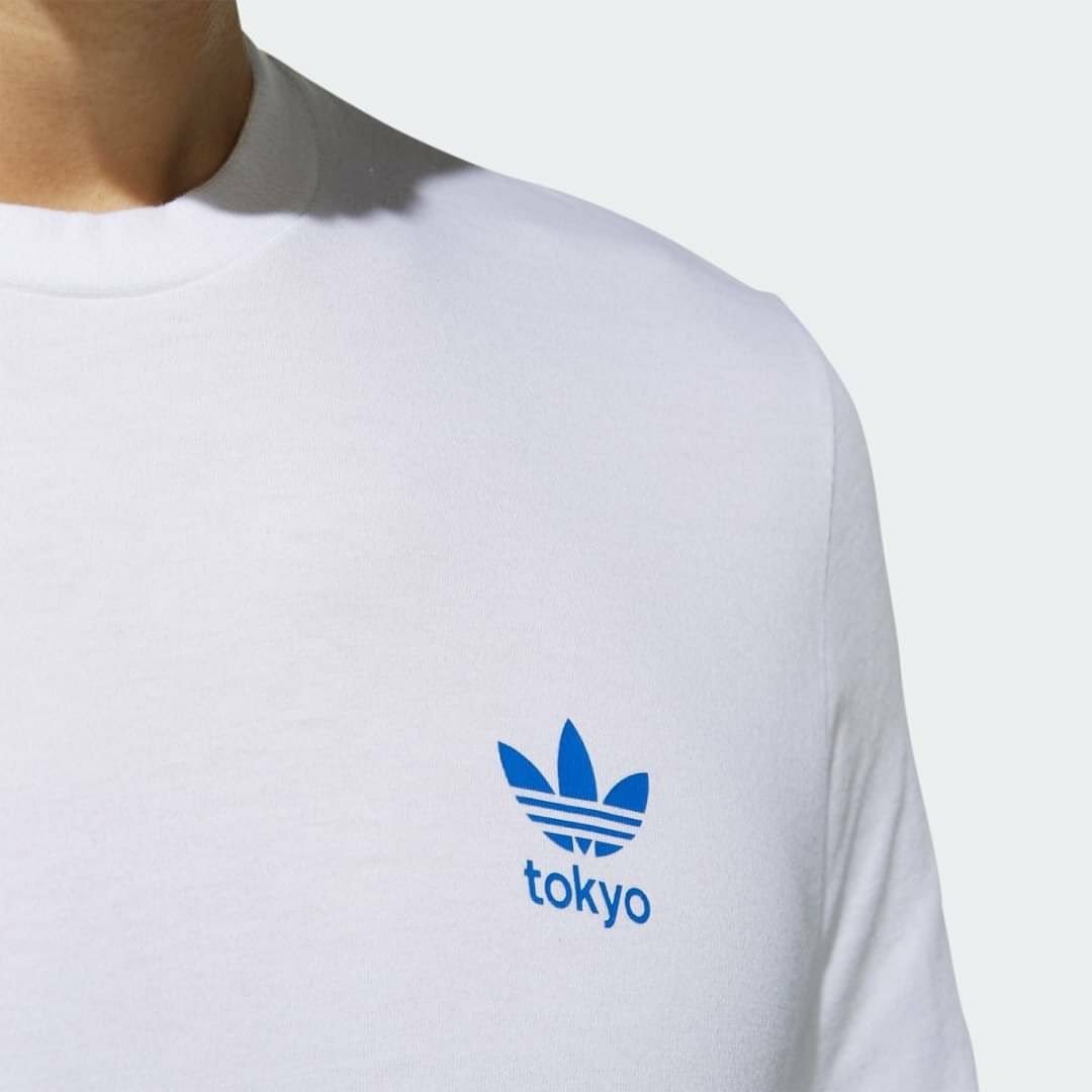 Adidas 愛迪達 東京限定秋田犬 三葉草 城市短踢 短袖