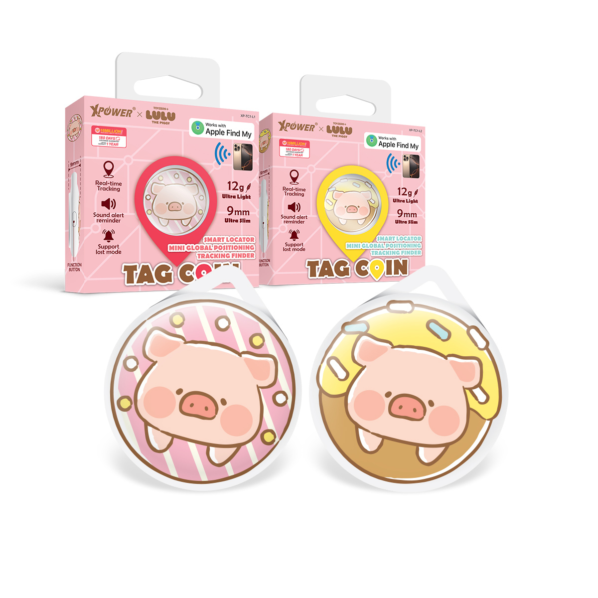 XPower x 罐頭豬LuLu🐷智能定位器TAG COIN  (TC1)