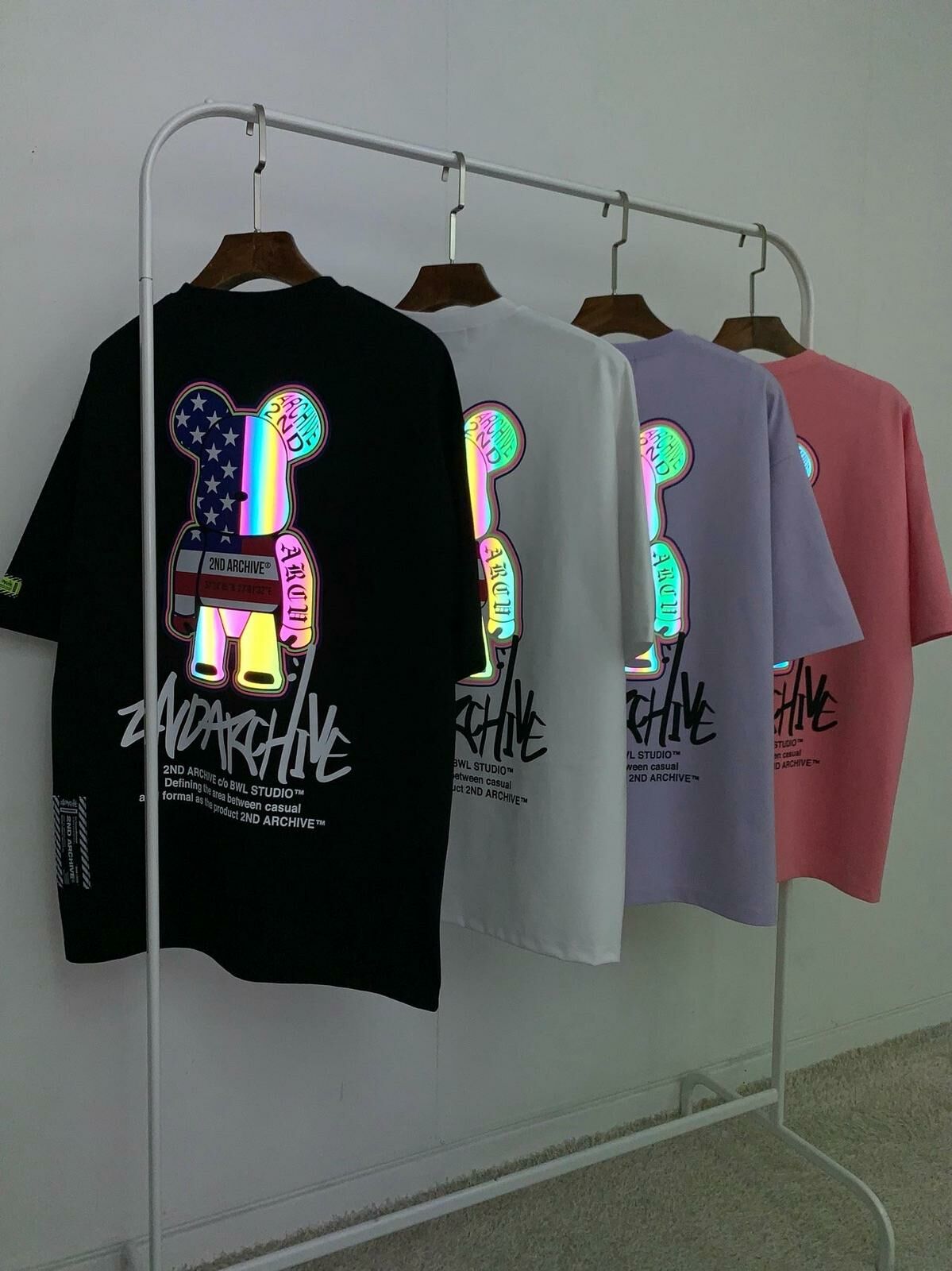 熊仔圖案英文字短袖Tee 2nd-232T