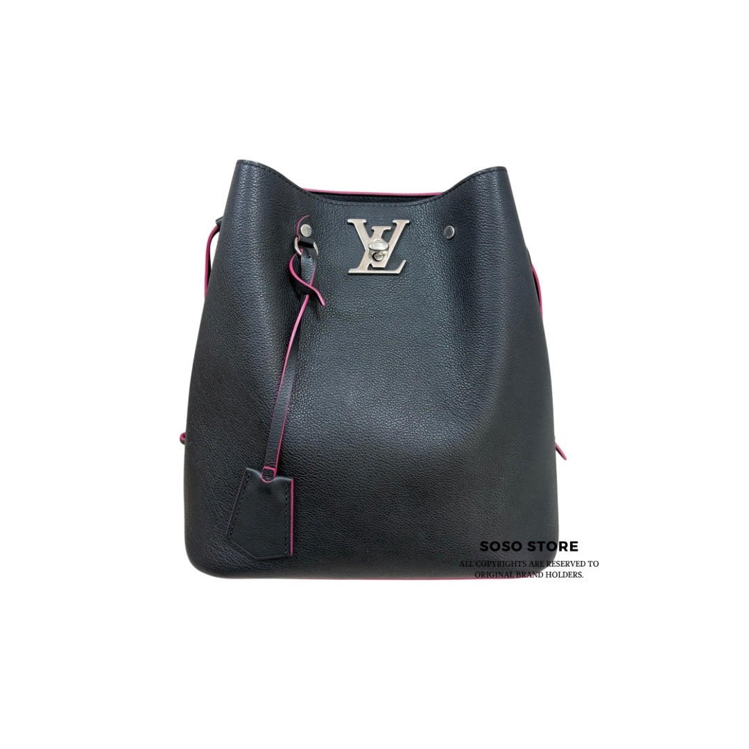 LV Lockme Bucket - Black / Shw
