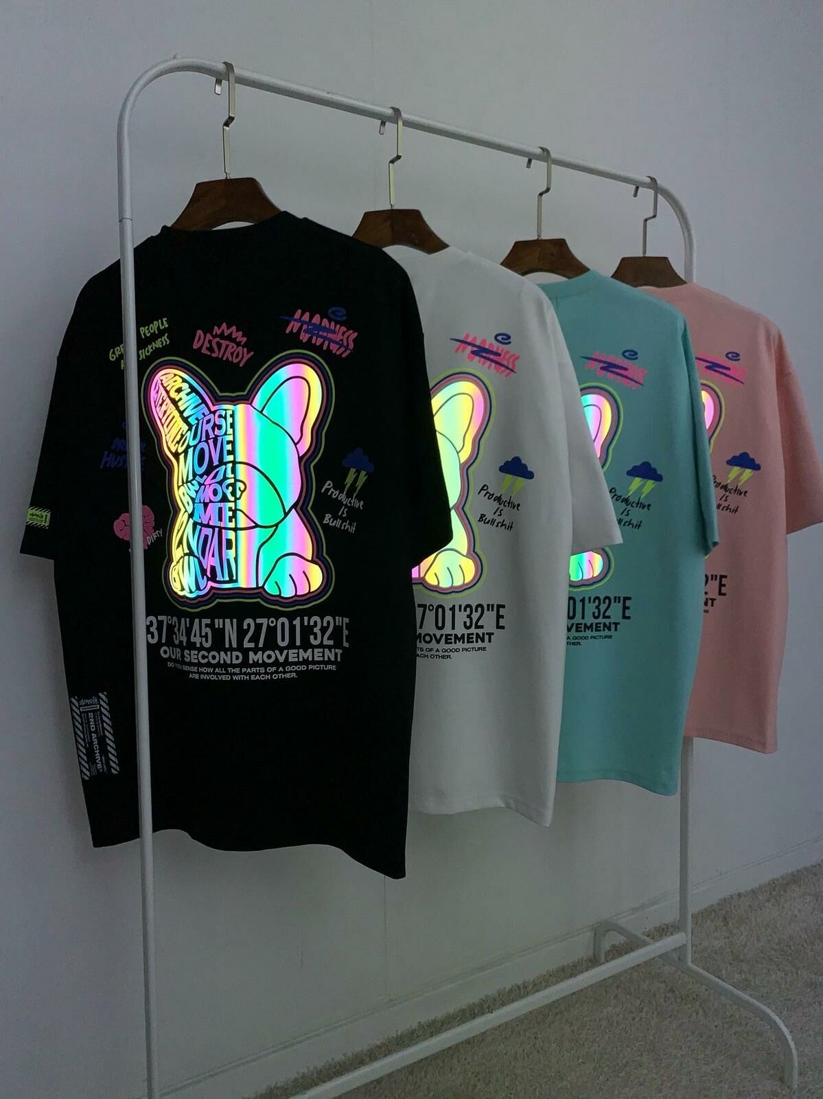 狗仔圖案英文字短袖Tee 2nd-234T