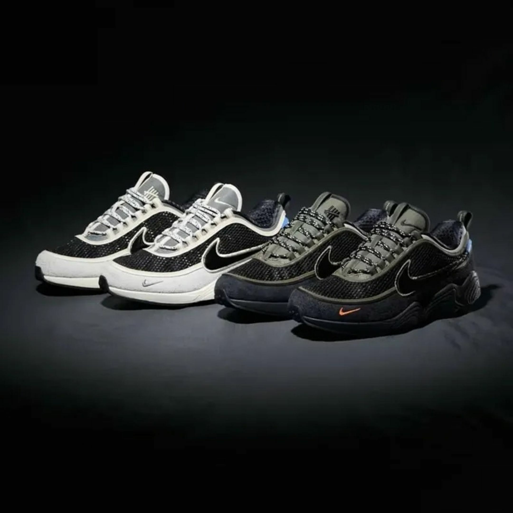 NICEDAY 代購 UNDEFEATED x Nike Zoom Spiridon 幽魂白 午夜黑 白色 黑色 聯名 HV4847