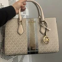 [S] MICHAEL KORS PALE GOLD 35F4G6HS3V SHEILA MD CZ SATCHEL, 197853081963 (SMK1224)