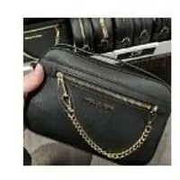 [S] MICHAEL KORS BLACK 35S1GTTC7L JET SET ITEM LG EW LEATHER ZP CHAIN CROSSBODY, 194900274316 (SMK1226)