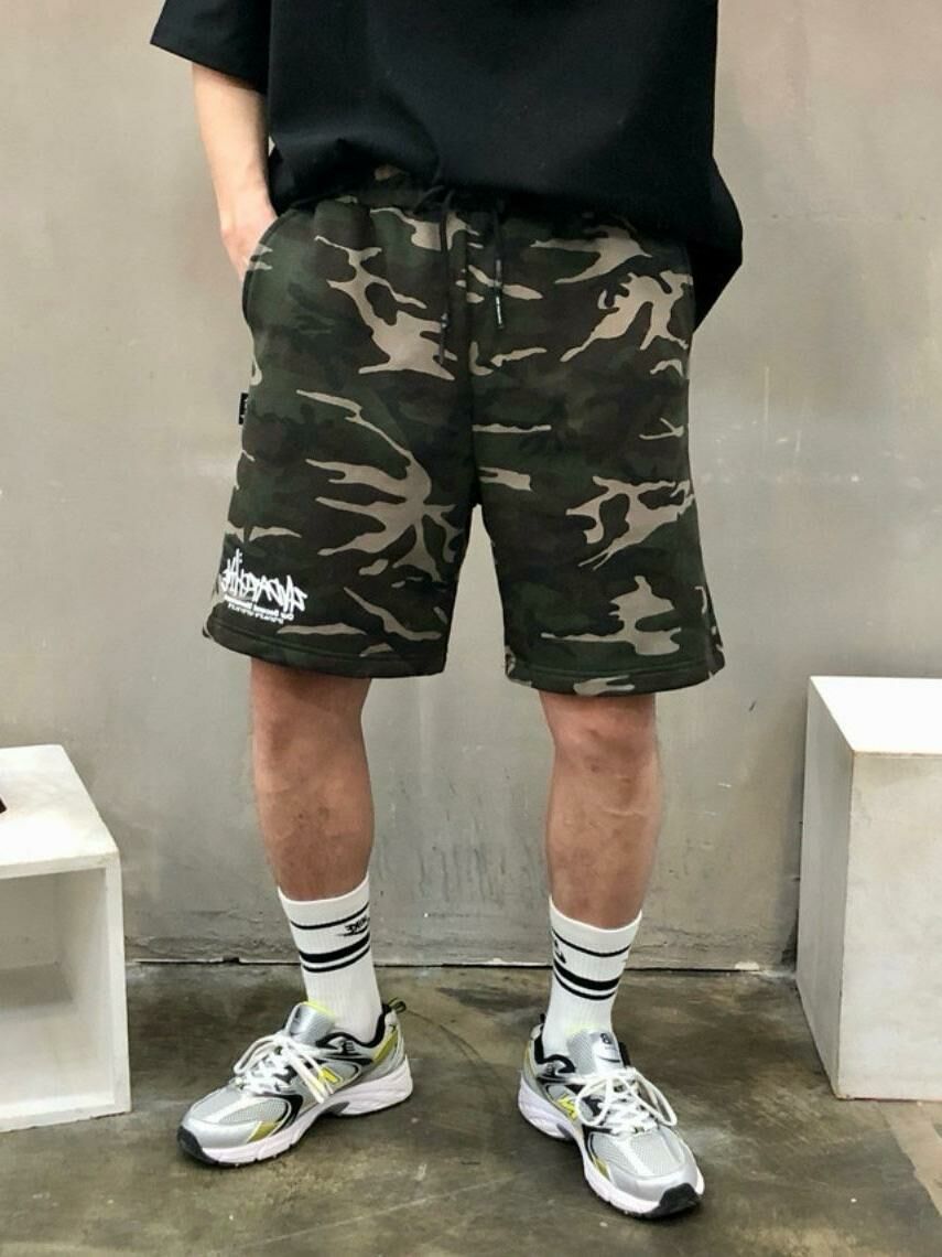 迷彩英文字短褲 2nd-241T