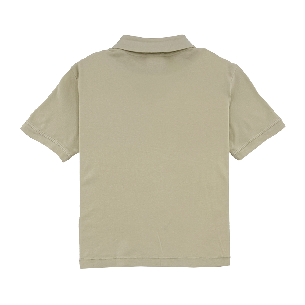 女款-ROCHESTER短版 合身 開襟 短袖POLO衫-淺米色（117704-YS141）