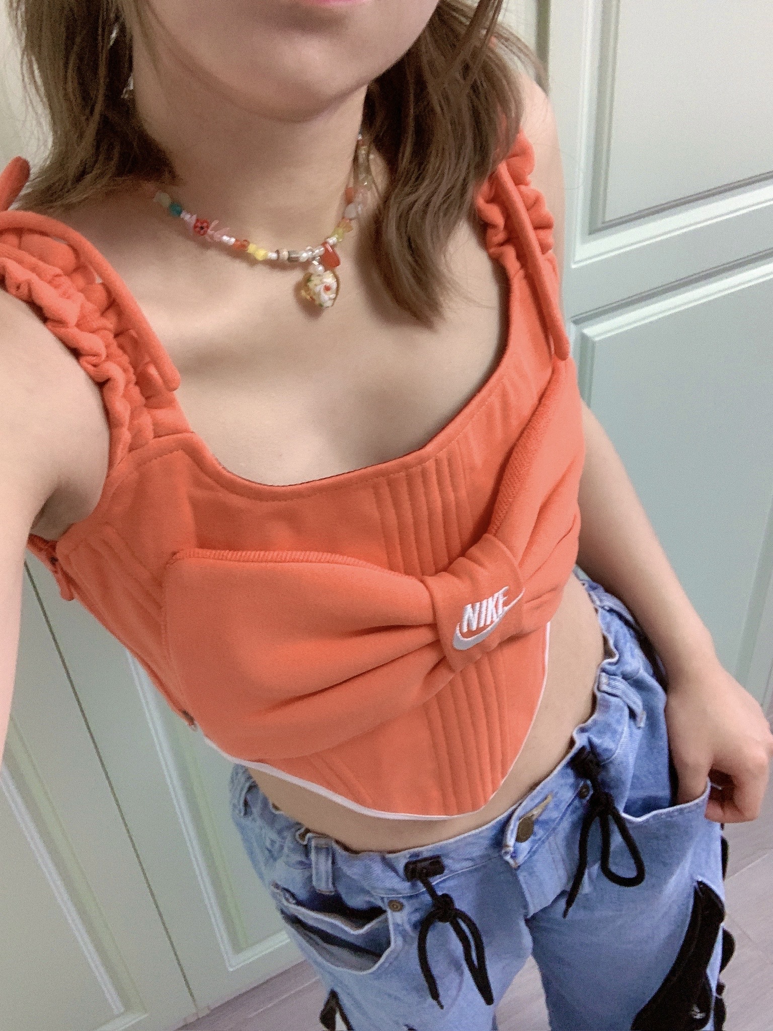 JUSTME - 【售罄】泰國復古Remake大蝴蝶結馬甲