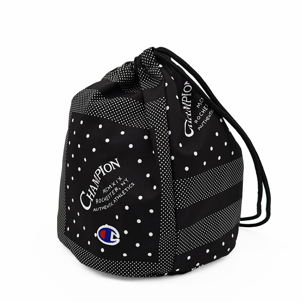 中性-日系 變形蟲 印花 束口包-黑色（C8-B705B-090）