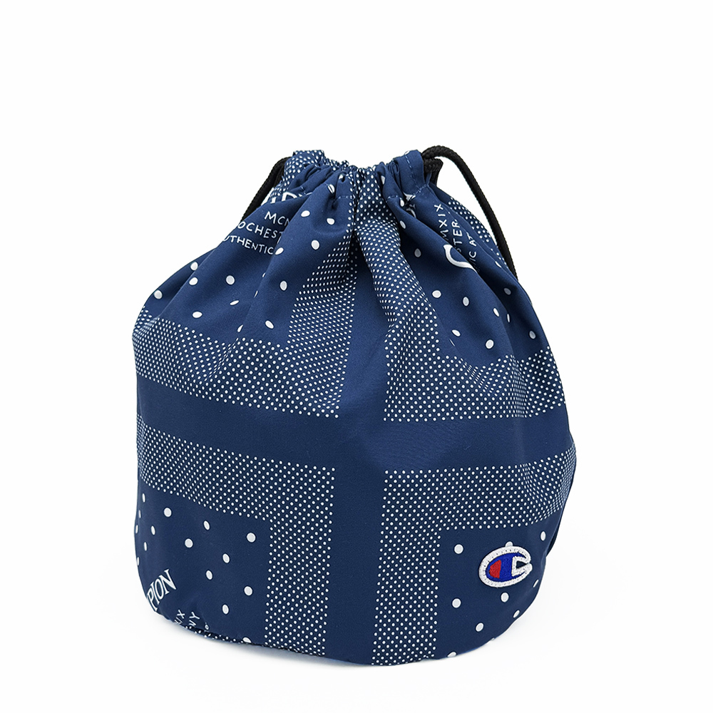 中性-日系 變形蟲 印花 束口包-藍色（C8-B705B-370）