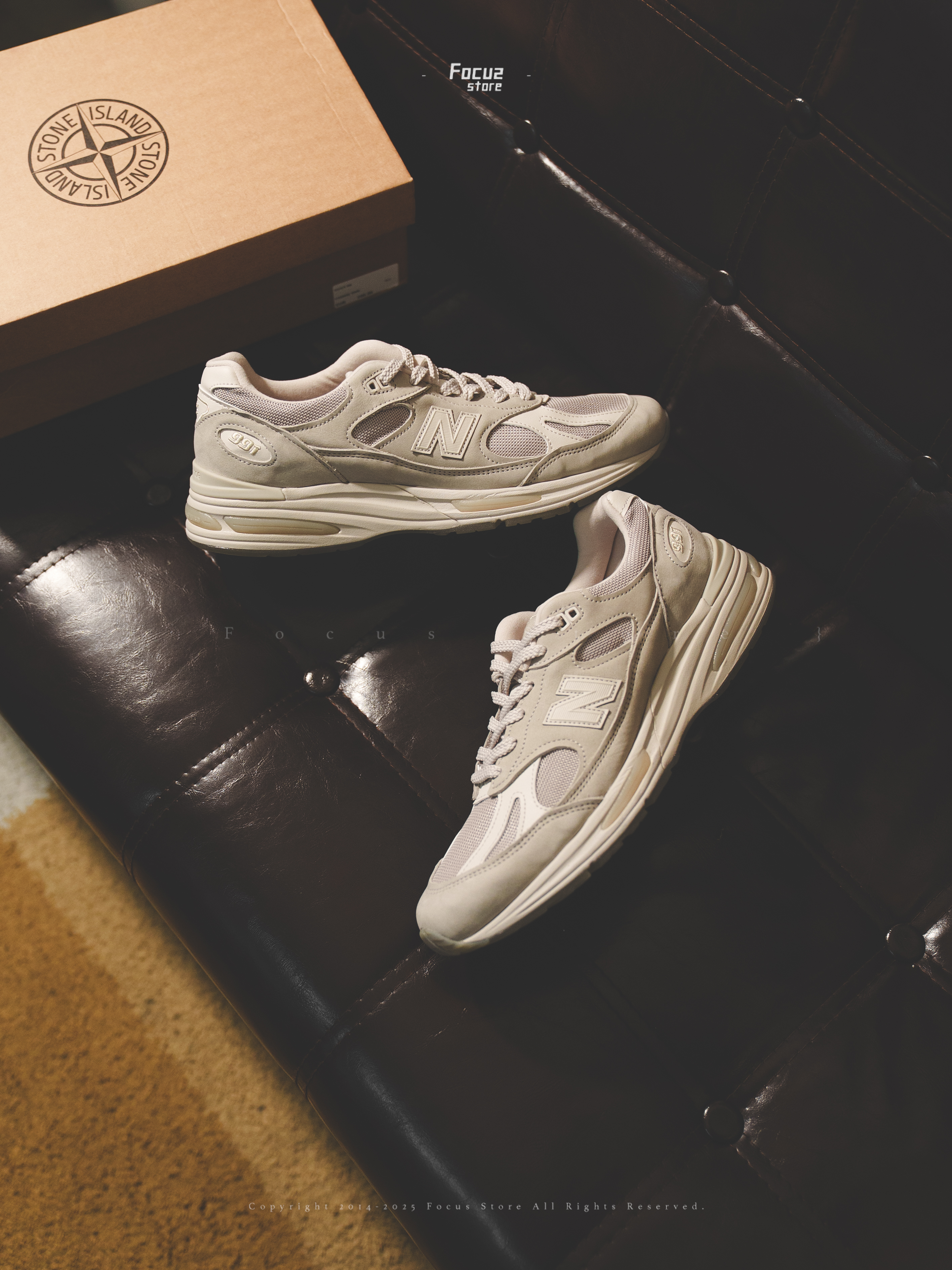 【Focus Store】預購 Stone Island x New Balance 991v2 "Ghost" 幽靈系列 白色 U991SE2