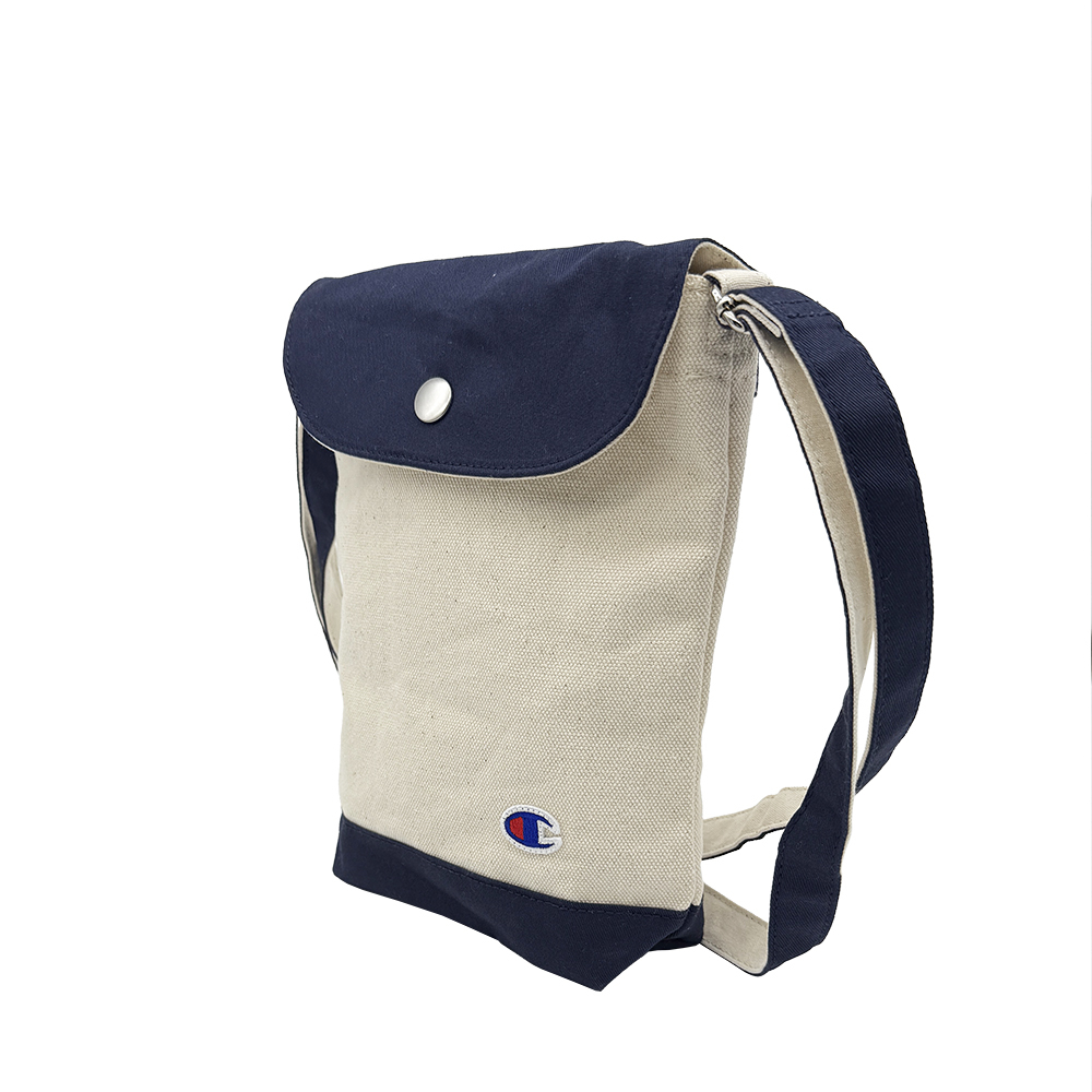 中性-日系 小C 刺繡 帆布肩背包-深藍色（C8-B707B-370）