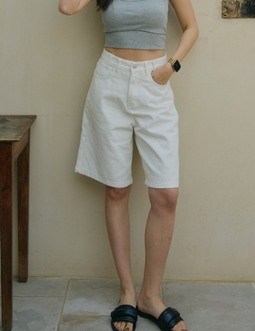 百搭簡約直筒五分褲（3尺寸）