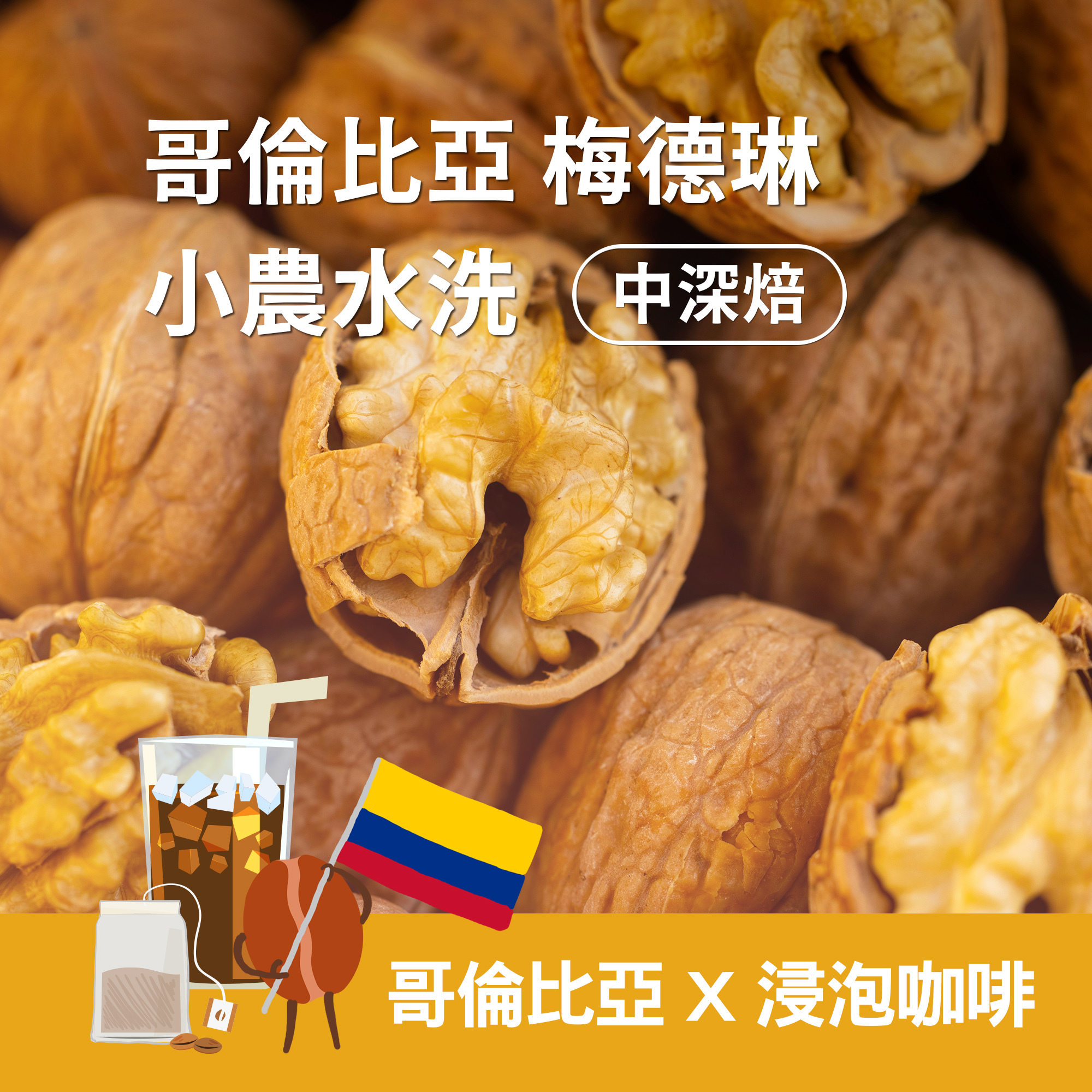 浸泡8包 / 中深焙 哥倫比亞 梅德琳 小農水洗