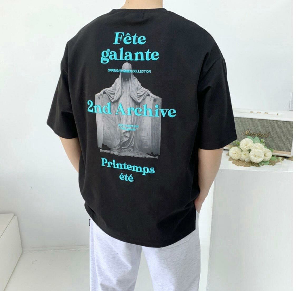 綉英文字圖案短袖Tee 2nd-242T