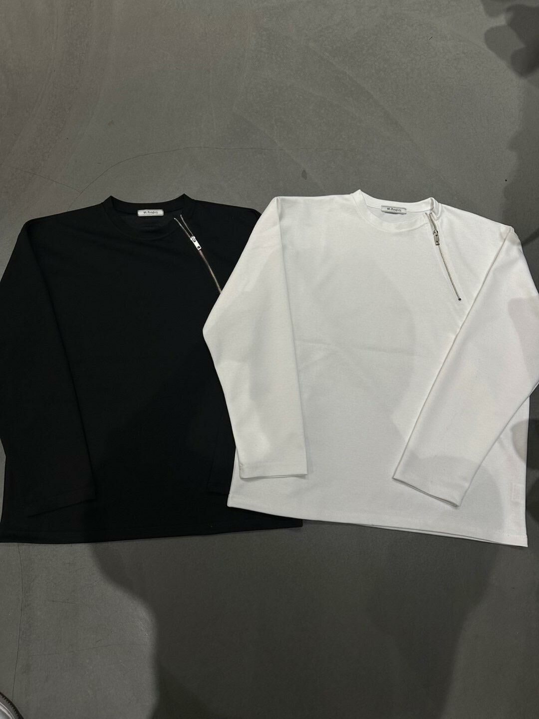 淨色拉鍊長袖衫 1990S-002T