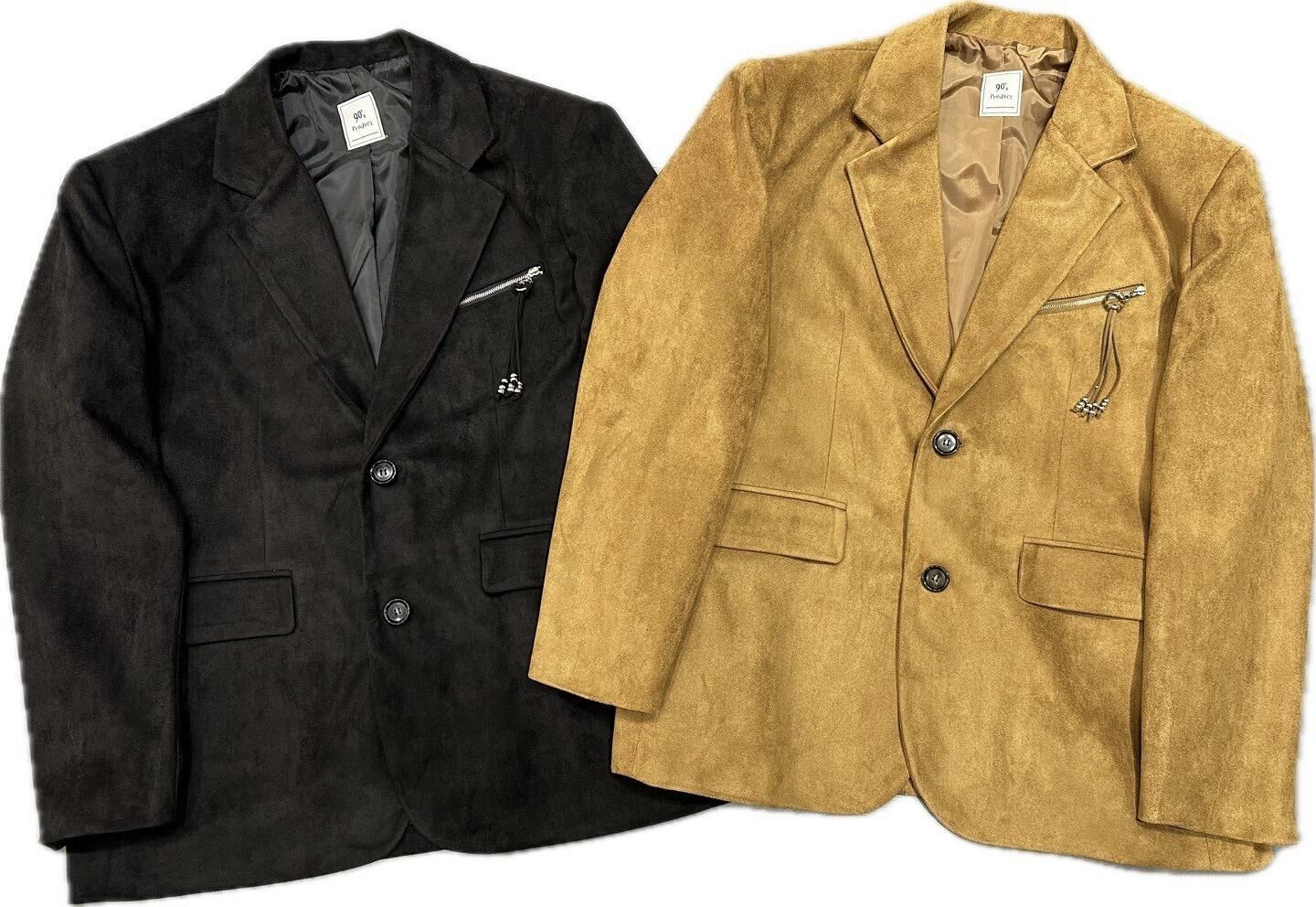 淨色猄面西裝褸 1990S-005JK