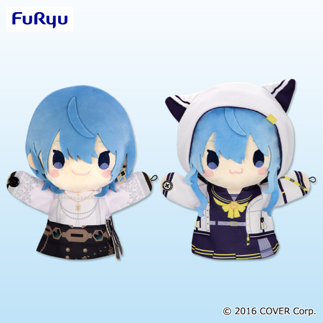 「官品代購」hololive FuRyu 手偶毛絨公仔   星街すいせい パペットぬいぐるみ２☄️  25年2月開催ライブ衣装 １２個/猫耳パーカーver.