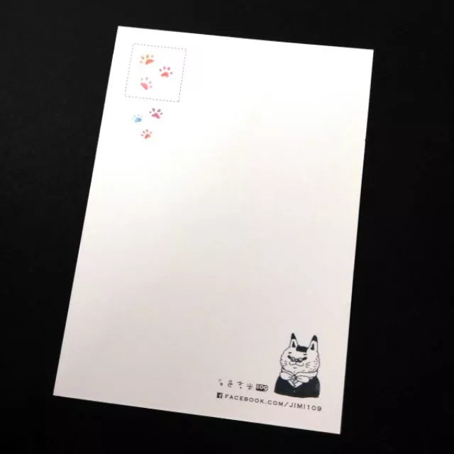 梵谷貓 明信片｜白色吉米 臺灣