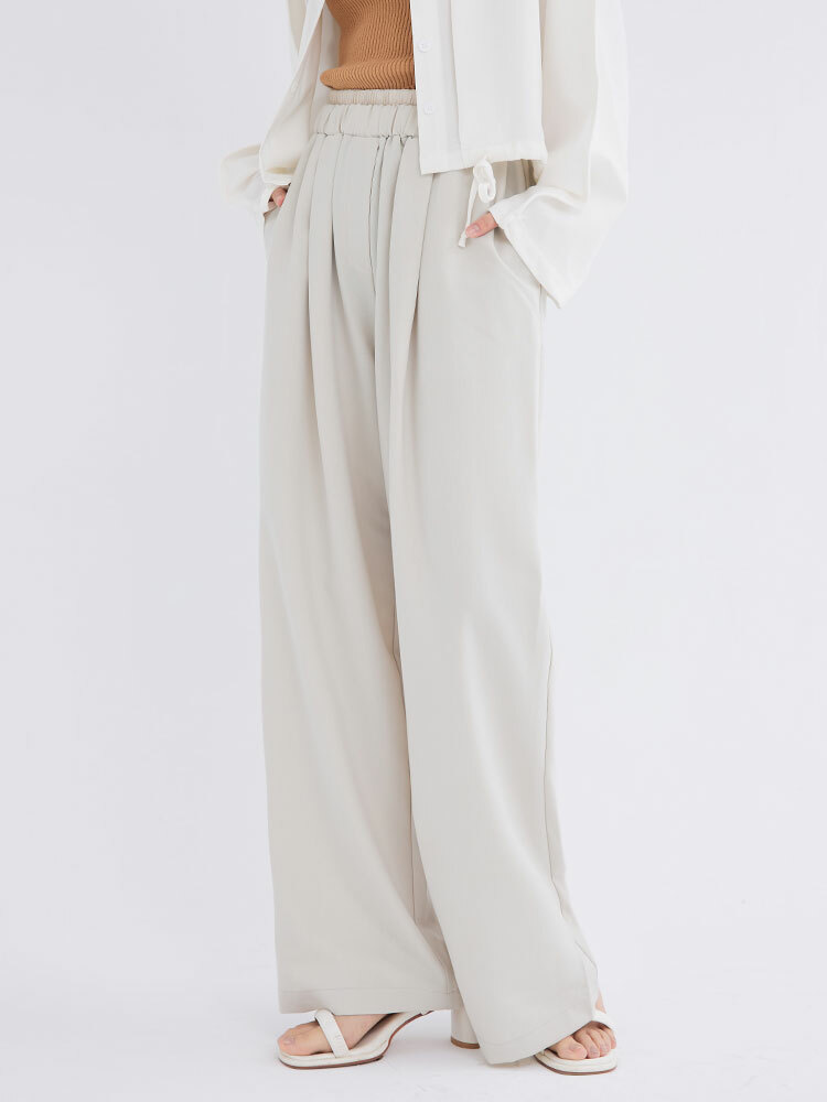 2603 OH！HER 垂墜感鬆緊綁帶休閒褲