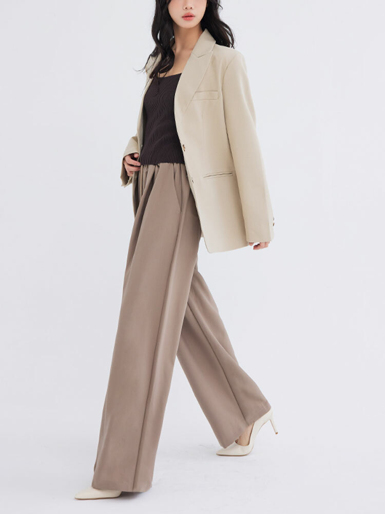 2603 OH！HER 垂墜感鬆緊綁帶休閒褲