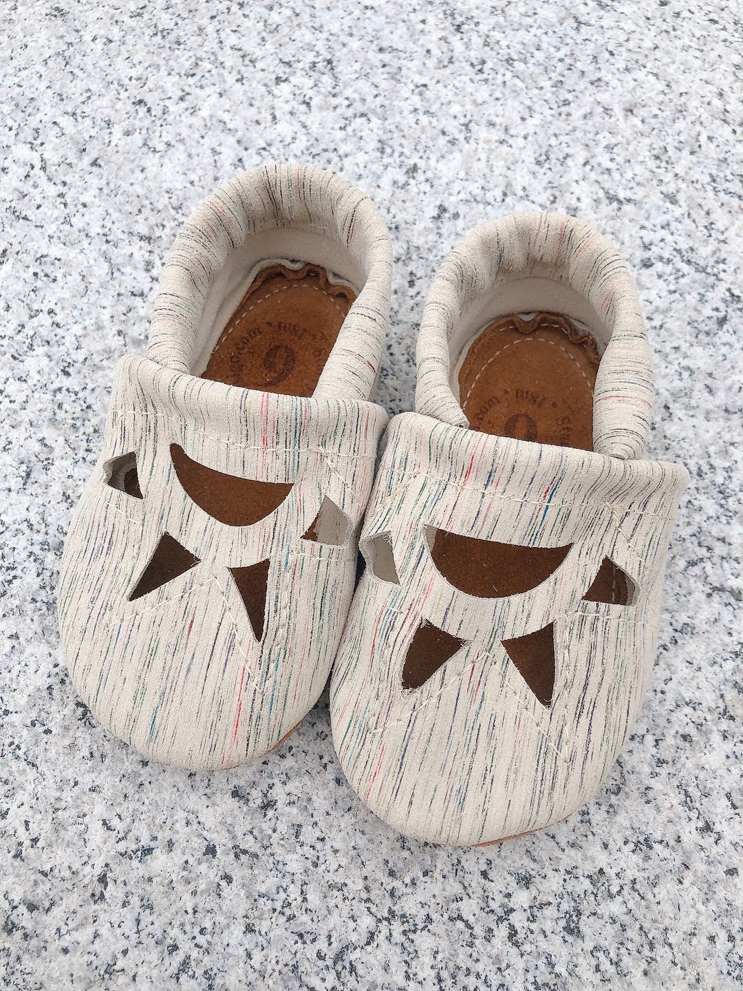 美國Starry Knight Design 真皮復古線條學步鞋 - Sunrise